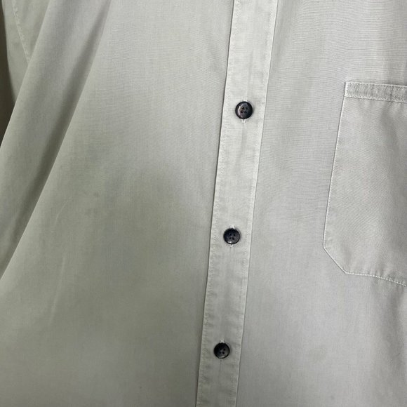 The Territory Ahead Neutral Off-White Button Up Camp Shirt Mens XL FLAWED STAINS - Picture 4 of 8